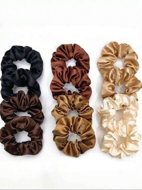 12 pack silky scrunchies